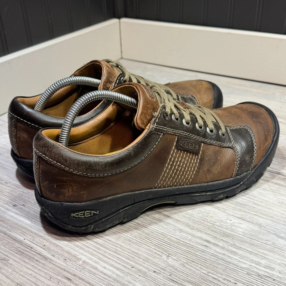 KEEN Austin Mens Brown Leather Oxford Shoes - 10.5